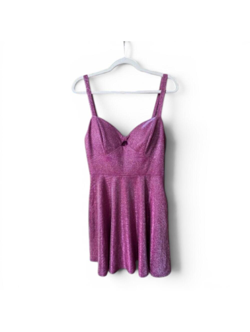 City Vibe Pink Glitter Mini Party Event Dance Dress Women's Junior's Size 13 EUC